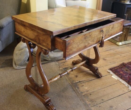 19thc Walnut Side Table - Image 4