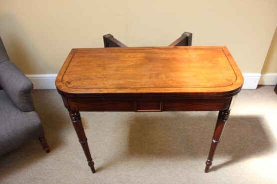 Regency Mahogany Card Table - Image 6