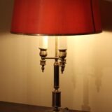 Early 20thc Brass Three Tier Table Lamp