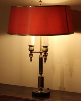 Early 20thc Brass Three Tier Table Lamp
