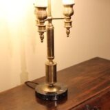 Early 20thc Brass Three Tier Table Lamp - Image 5
