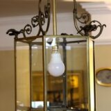 19thc Brass Hexagonal Lantern
