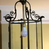 19thc Brass Hexagonal Lantern - Image 2