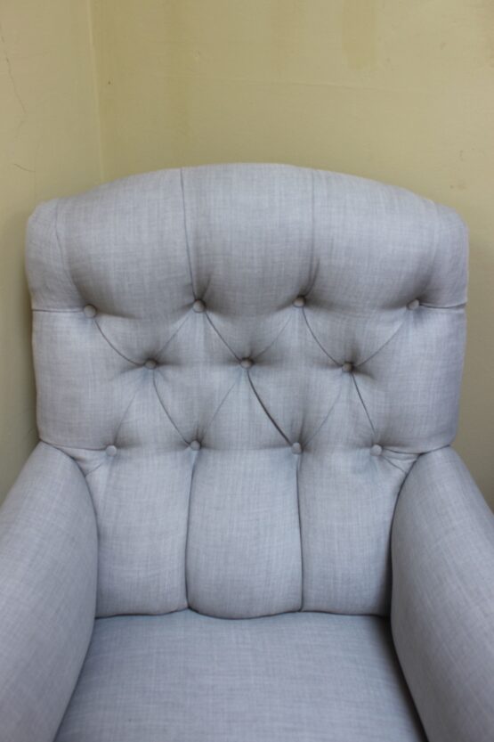 19thc Button Back Armchair - Image 5