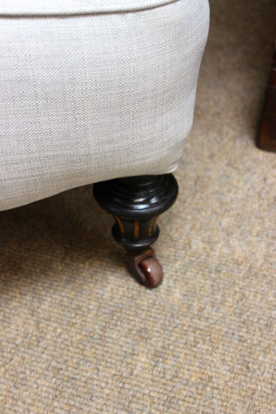 19thc Button Back Armchair - Image 6