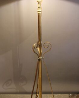 19thc Brass Standard Lamp