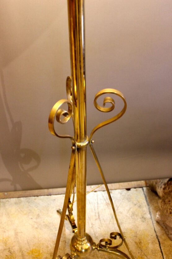 19thc Brass Standard Lamp - Image 3
