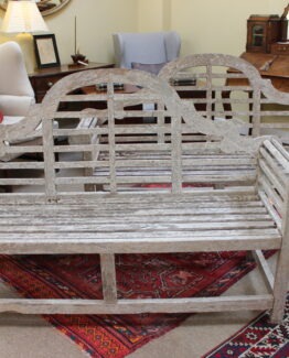 Pair Of 20thc Lutyens Teak Garden Benches