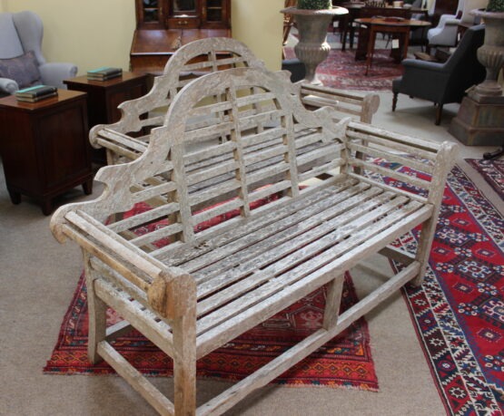 Pair Of 20thc Lutyens Teak Garden Benches - Image 3