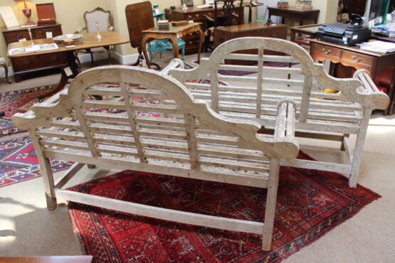 Pair Of 20thc Lutyens Teak Garden Benches - Image 4