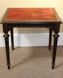 19thc Ebonised Side/Games Table