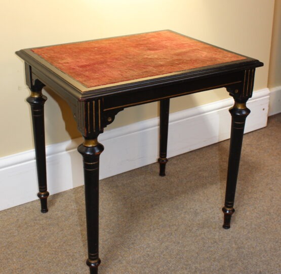 19thc Ebonised Side/Games Table - Image 3