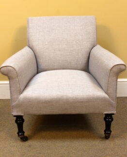 19thc Upholstered Armchair