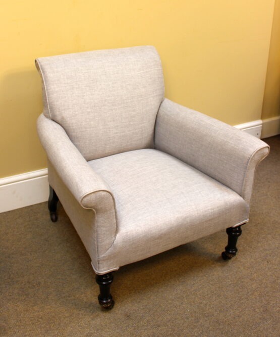 19thc Upholstered Armchair - Image 2