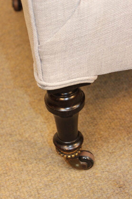 19thc Upholstered Armchair - Image 3