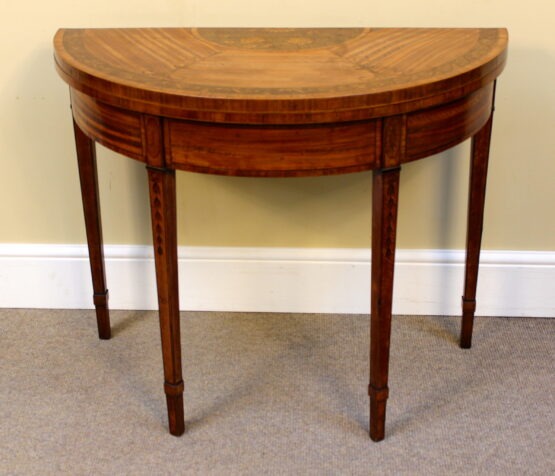 C1800 Georgian Satin Wood Card Table - Image 3