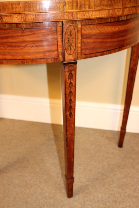C1800 Georgian Satin Wood Card Table - Image 4